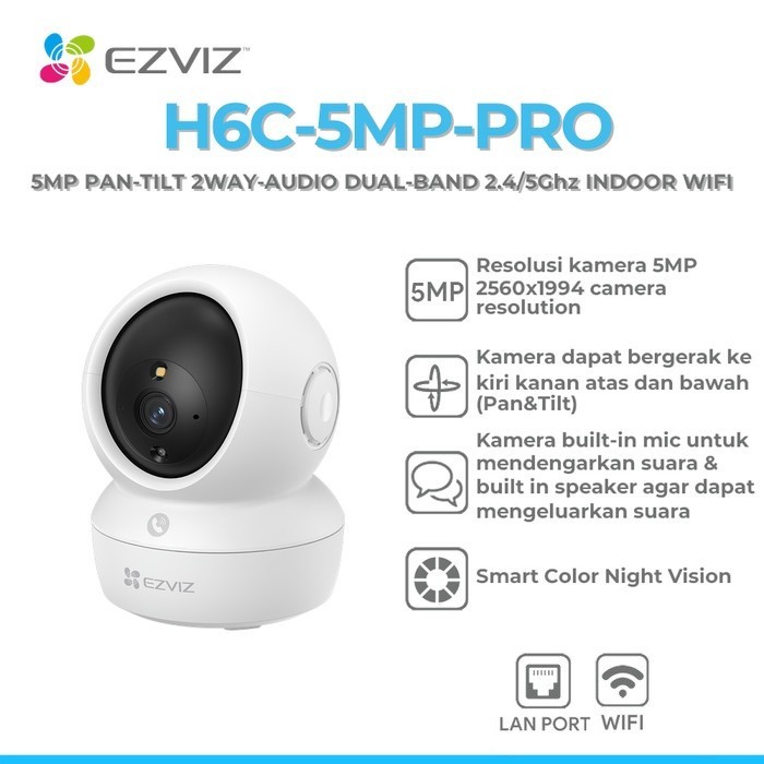 H9c Dual 3K - Caméra Wi-Fi à double objectif panoramique et