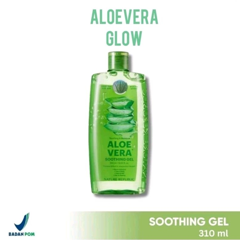 Jual NATURE REPUBLIC ALOE VERA SOOTHING GEL BOTTLE | BOTOL 310 ML ...