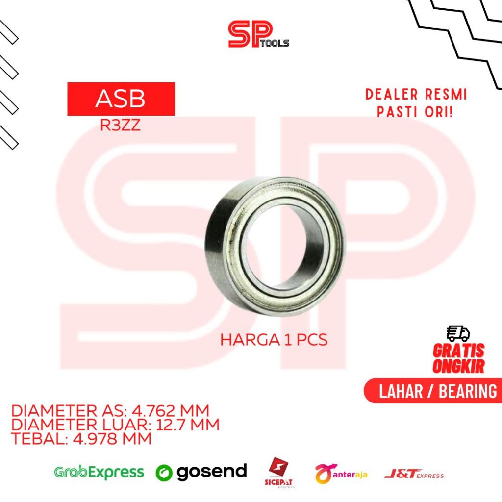 Jual LAHAR BEARING UJUNG MATA ROUTER ROTER PROFIL KECIL ASB R3ZZ ...