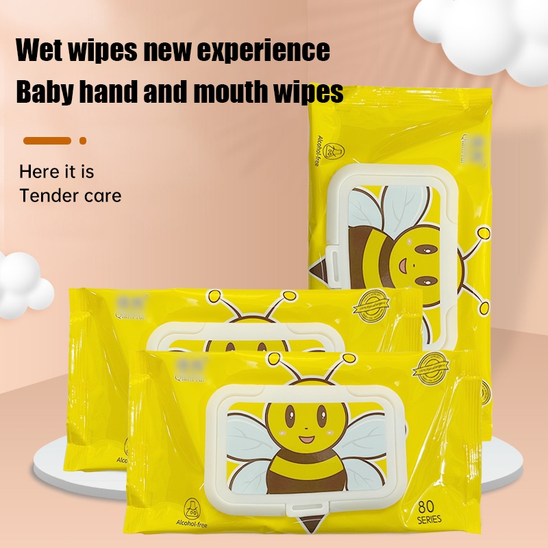 {COD}Tisu Basah Mulut Tangan Lebah Kecil Tisu Basah Bebek Kuning Kecil Tisu Basah Pembersih Portabel