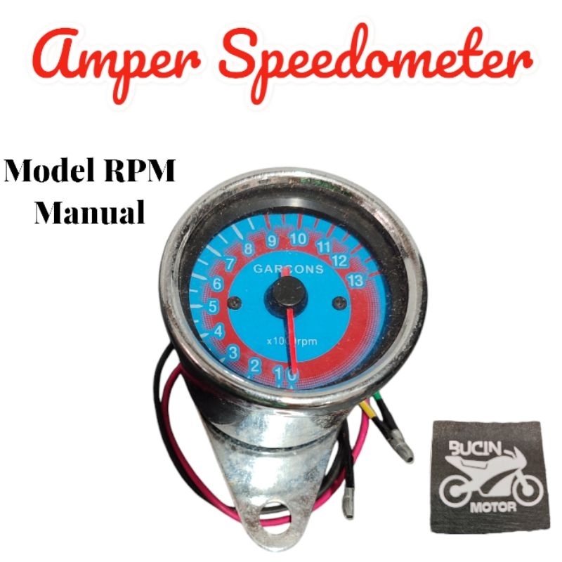 Jual RPM SPEEDOMETER SPEED MOTOR ANALOG AMPER BULAT MANUAL | Shopee ...