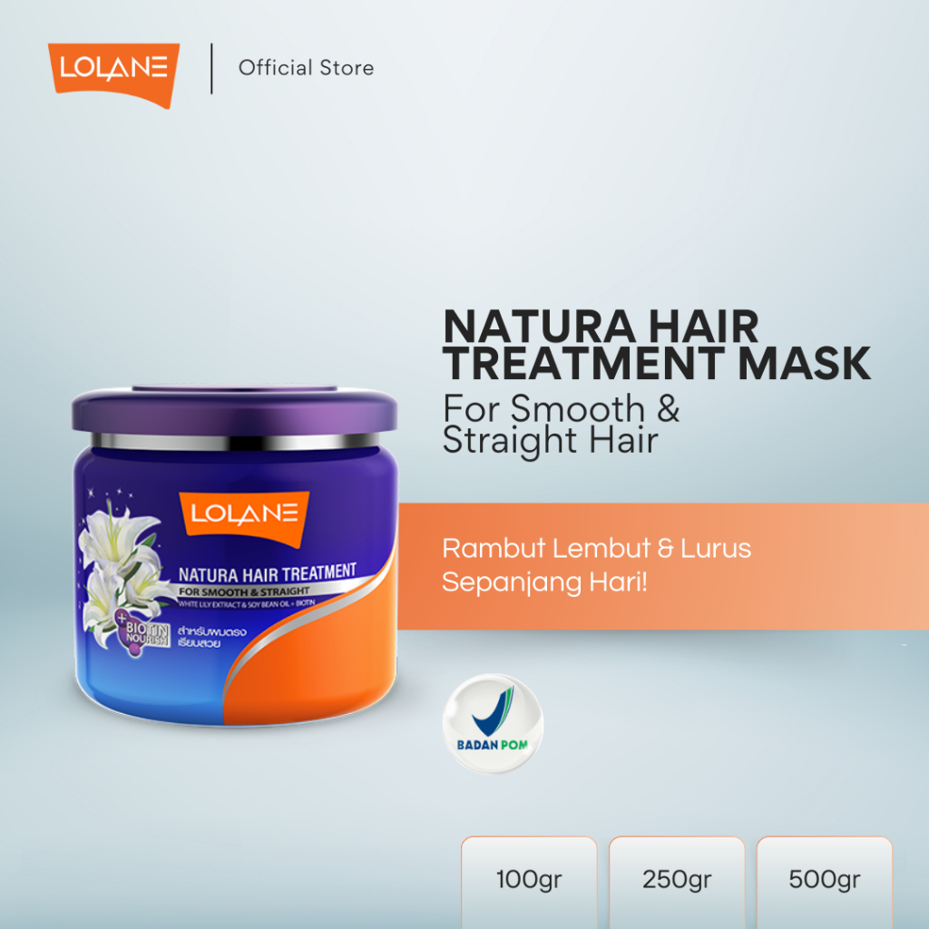Jual Lolane Natura Hair Treatment for Smooth & Straight | Masker Rambut ...
