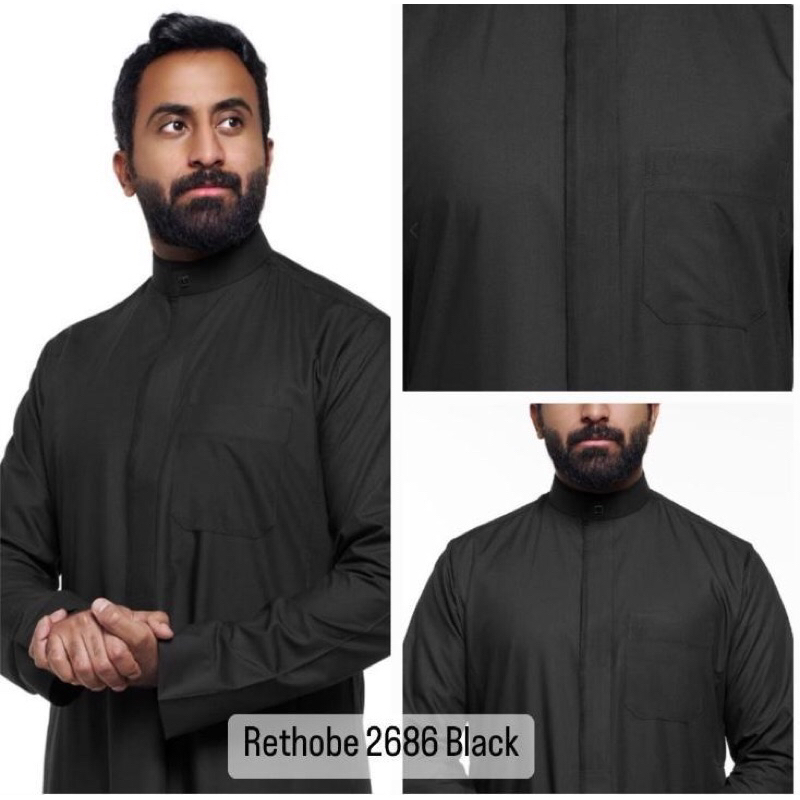 Jual Jubah Rethobe Black Saudi (2686) | Shopee Indonesia