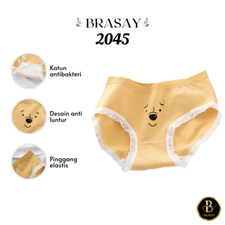 Brasay Celana Dalam Wanita Katun Halus Motif Boneka 2045