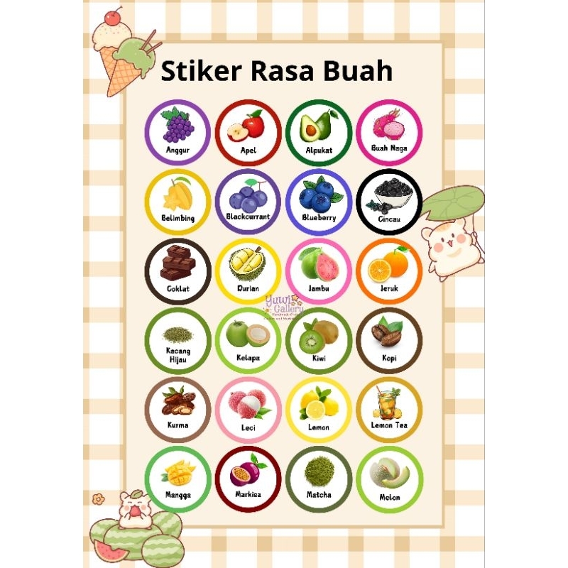 Jual Stiker Label Rasa Minuman Custom | Shopee Indonesia