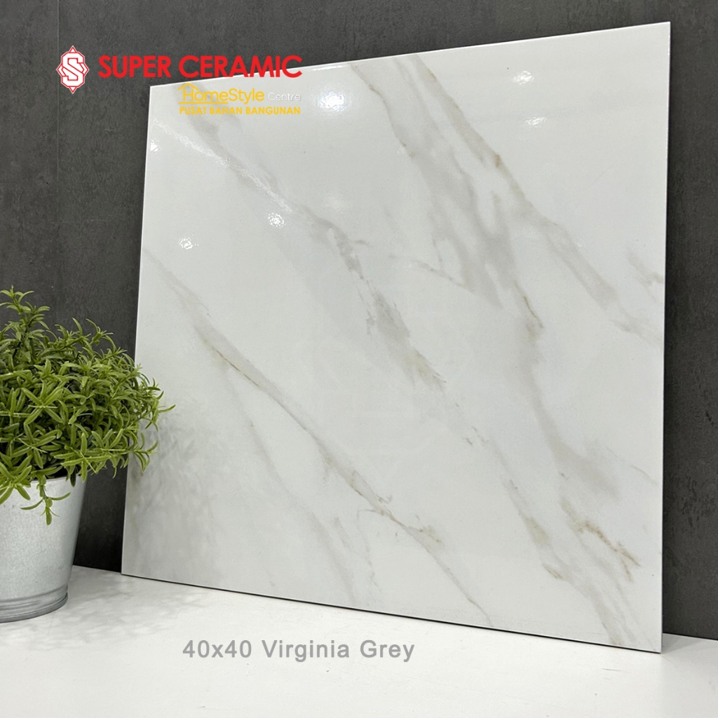 Jual ASIA TILE 40x40 Keramik Lantai Glossy - VIRGINIA GREY | Shopee ...