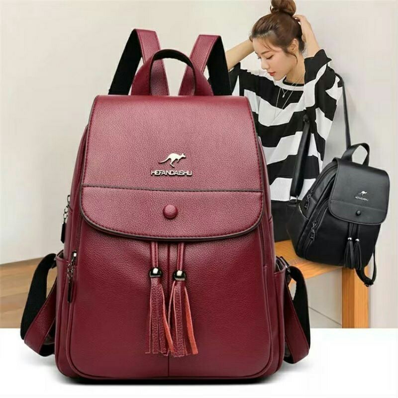Jual THICK CLOTH - Tas Ransel Backpack Fashion Wanita Rumbai Harajuku ...