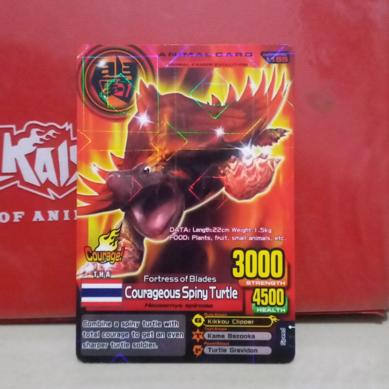 Jual Kartu Animal Kaiser card Courageous Spiny Turtle | Shopee Indonesia