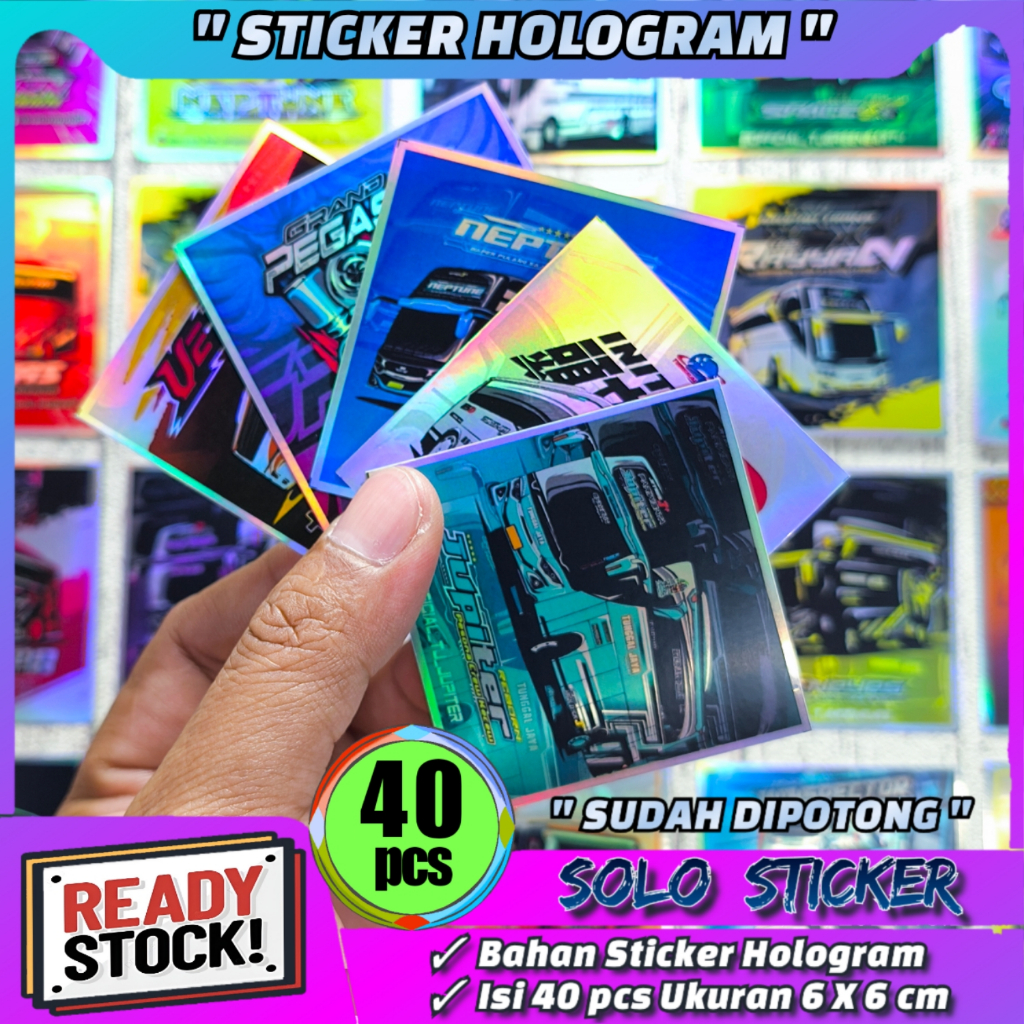 Jual Stiker Bus Hologram Stiker Mobil basuri TCI Model Kotak Sticker ...
