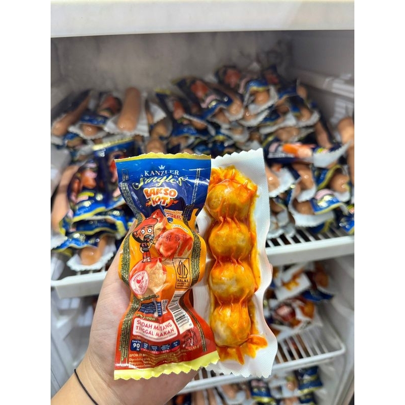 Jual Kanzler singles Bakso Keju Bakso Hot siap makan kartonan atau 1 ...