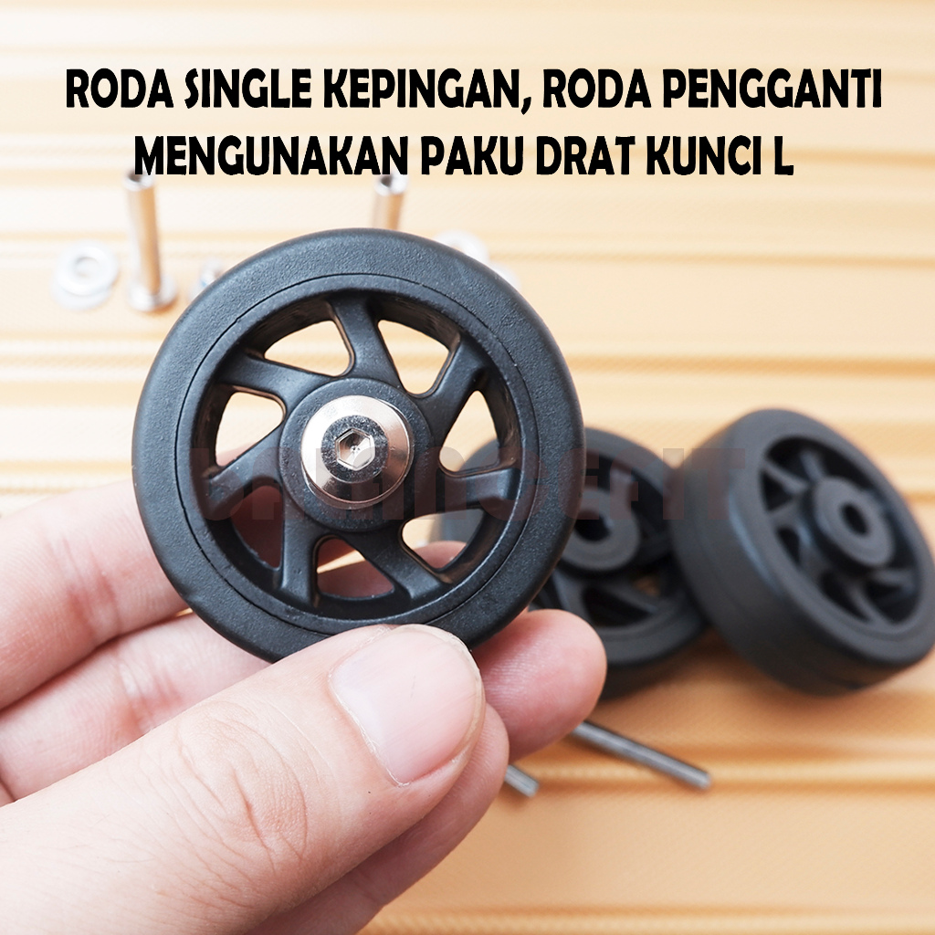 Jual Roda Koper Pengganti Single Wheel Full Karet| Diameter 49mm ...