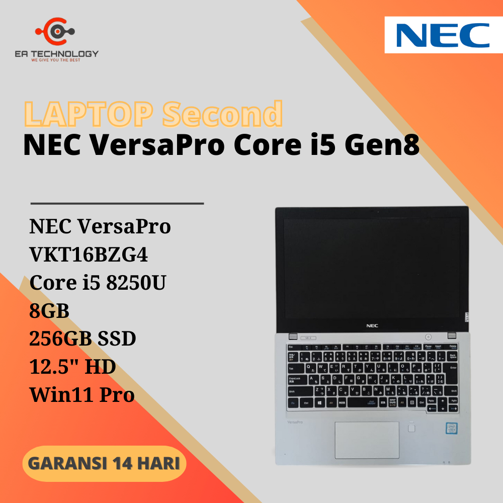 Jual NEC VersaPro-VKT16BZG4 Core i5-8250U 8GB 256SSD 12.5