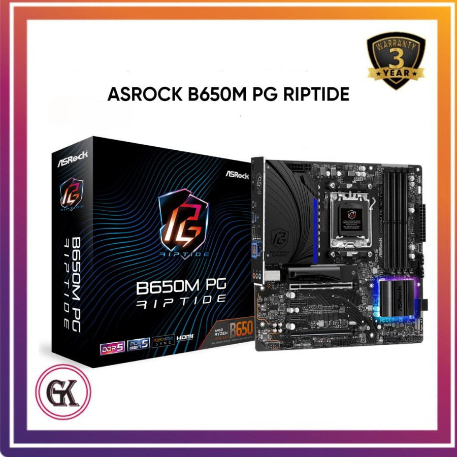 Jual MOTHERBOARD ASROCK B650M PG RIPTIDE ( AM5 / B650 / DDR5 ) | Shopee ...