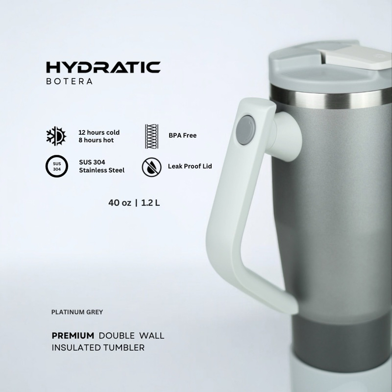 Jual BOTOL MINUM TUMBLER HYDRATIC BOTERA PREMIUM 40oz / 1,2 L ...
