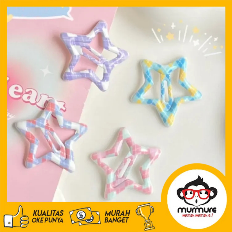 Jual Murmure I 1pcs Jepit Rambut Bintang Berwarna Warni Dopamin Jepit 