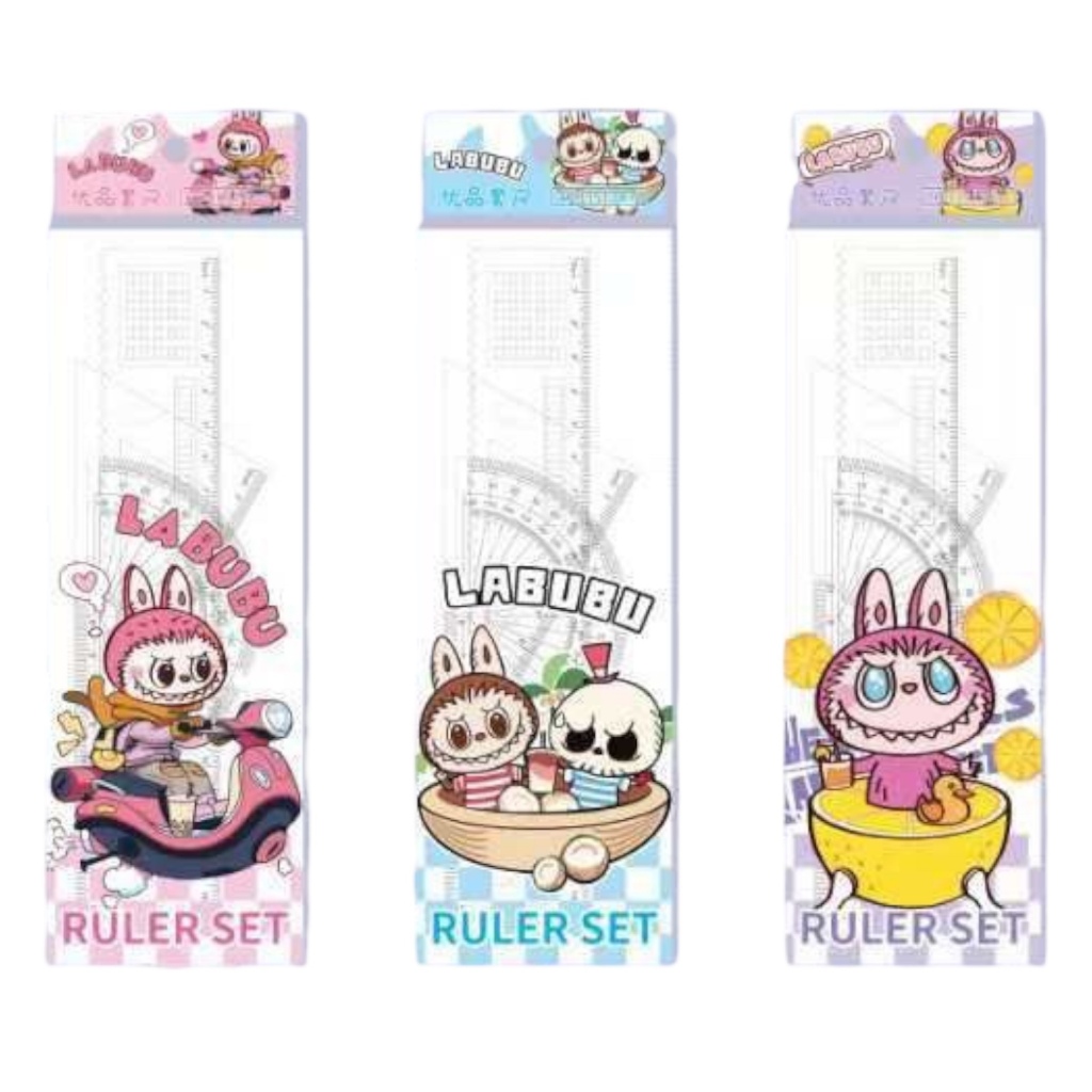 Jual (4 PCS) PENGGARIS SET 115 LABUBU / RULER SET PLASTIC | Shopee ...