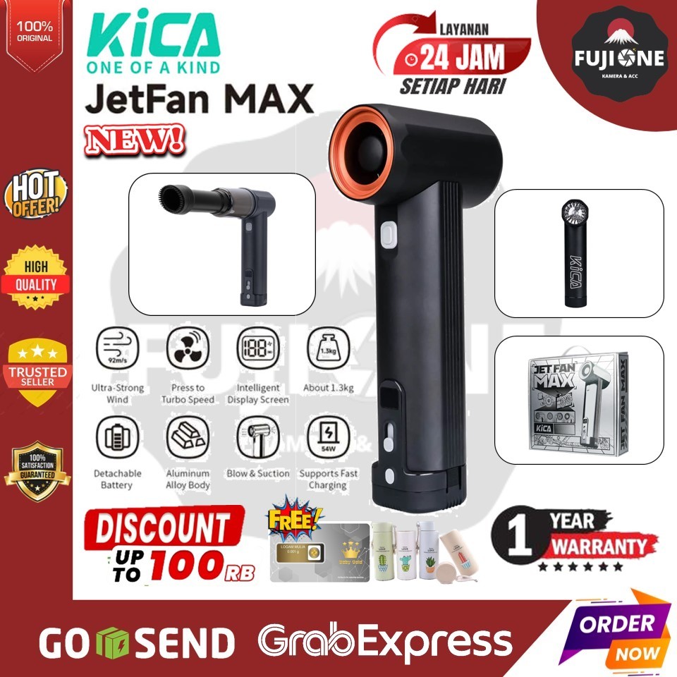 Jual Kica JetFan MAX Blower And Vacuum Powerful 92m/s Wind Speed And ...