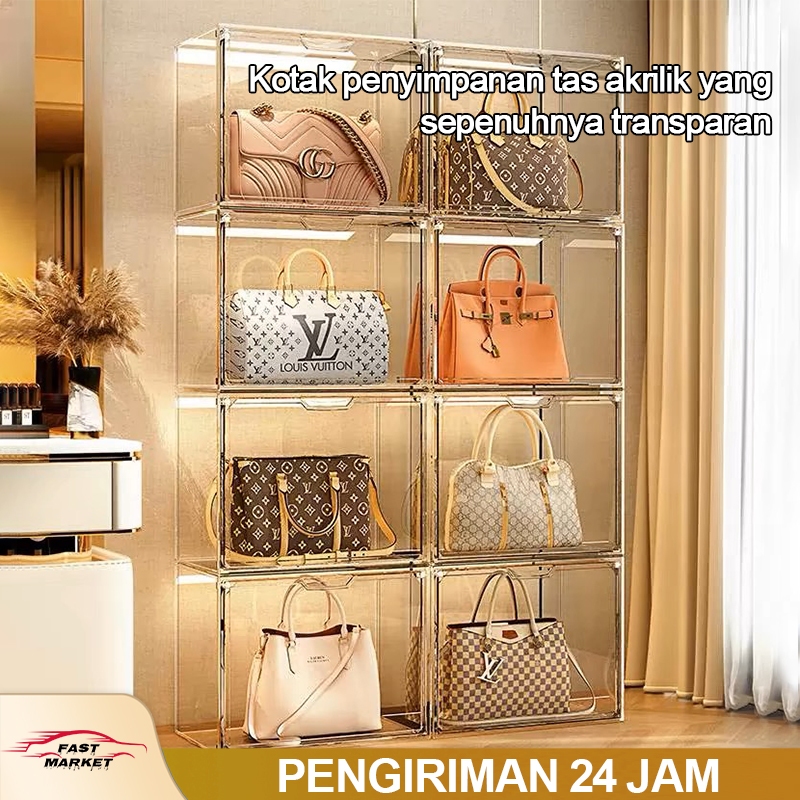 Jual [Fast Market]Kotak Penyimpanan Tas Akrilik Kotak Penyimpanan ...