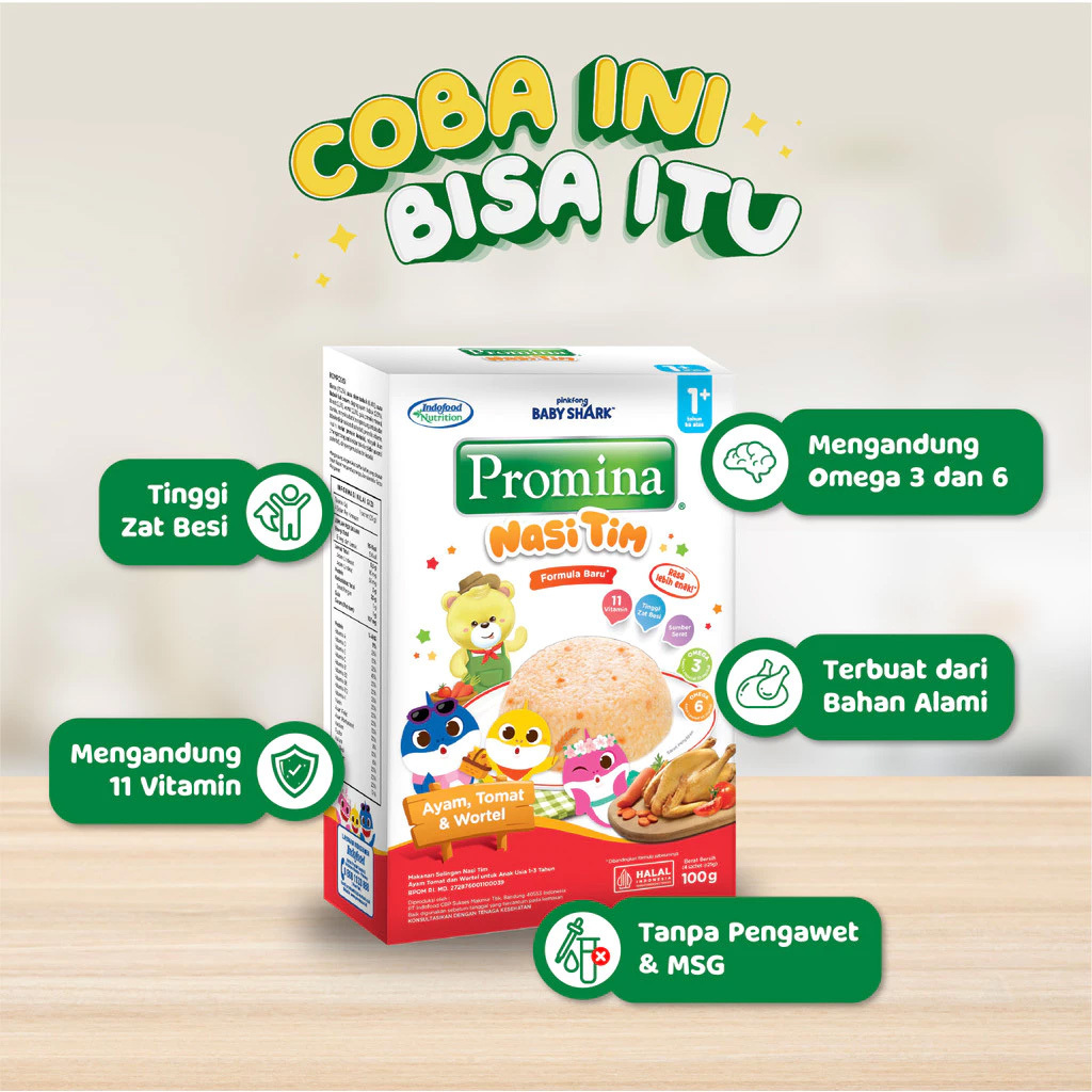 Jual Promina Nasi Tim Ayam Tomat Wortel New Box 100 gr | Shopee Indonesia