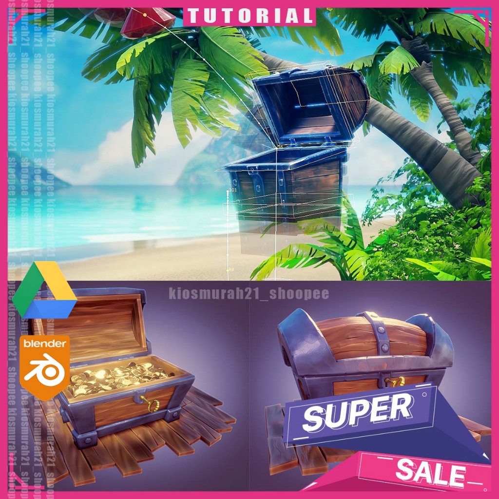 Jual Blender 3D - Rig and Animate a Treasure Chest in Blender 2.8 3D ...