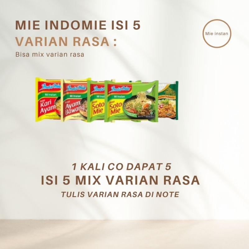 Jual Indomie Isi 5 Mix Varian Rasa | Shopee Indonesia