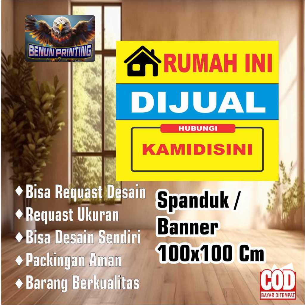 Jual Spanduk Banner 100X100 Cm Tanah Ini Dijual Costum Bisa Request ...