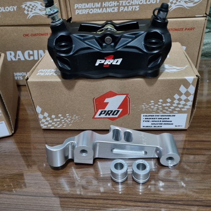 Jual CALIPER 2P dan CALIPER MONOBLOK NINJA RR/ZX 150 PLUS BRAKET DEPAN ...