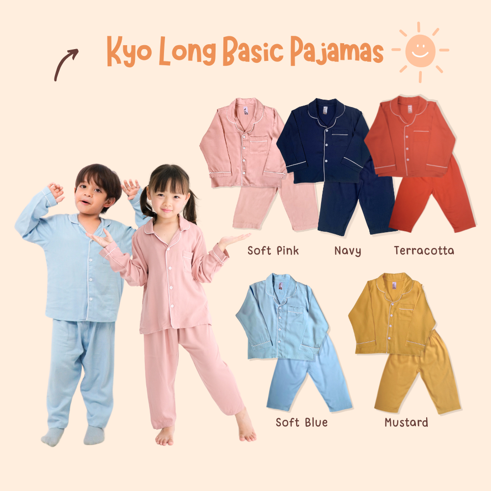 Jual Yobebee Kyo Long Basic Pajamas Anak Usia 2 3 4 6 8 10 Tahun One ...