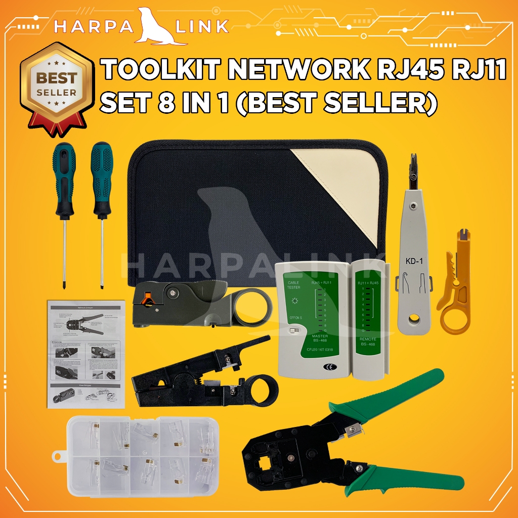 Jual Network Cable Repair Tool Kit Set / Toolkit Network Repair 8 In 1 ...