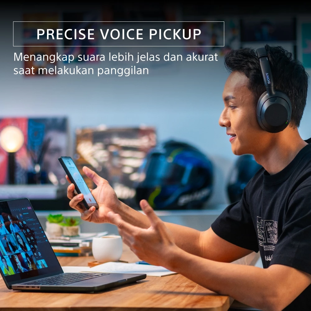 Sony ULT WEAR Noise Cancelling Headphones with Precise Voice Pickup, Long Battery Life 30h, Bluetooth 5.2