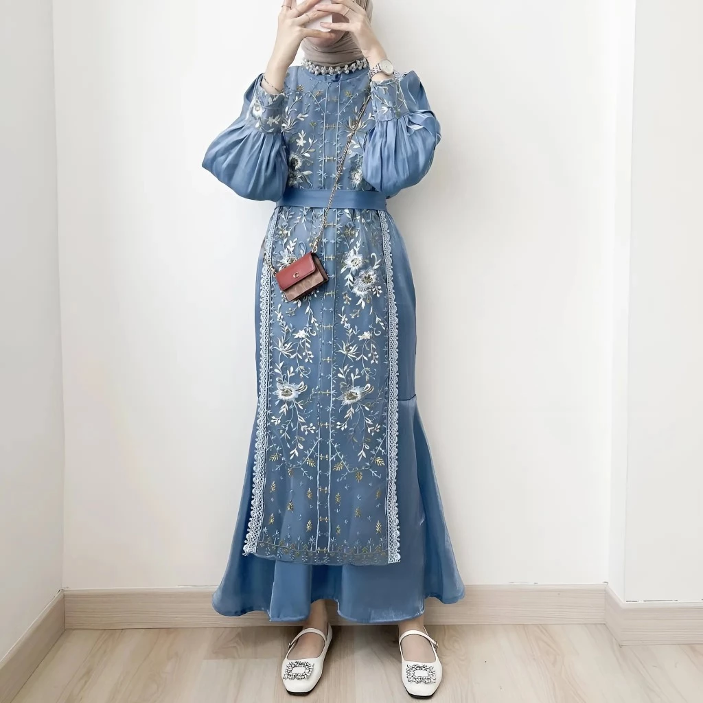 Baju Gamis Kondangan Pesta Wanita Bahan Armany Silk Premium tampilan elegan