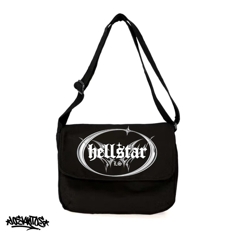 Jual Tas Selempang pria tas Selempang Hellstar black Free sticker ...