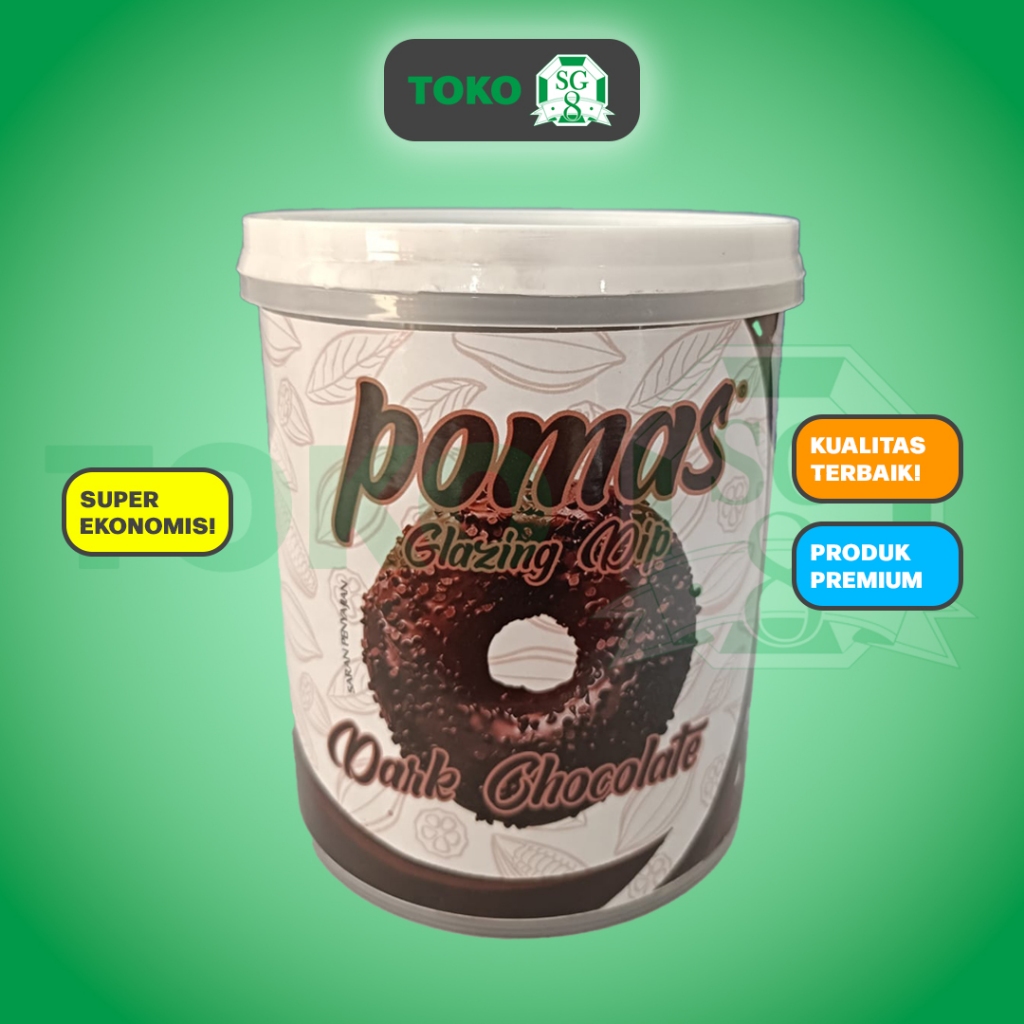 Jual Glazing POMAS Dark Chocolate 1Kg - Pelapis roti atau donat rasa ...