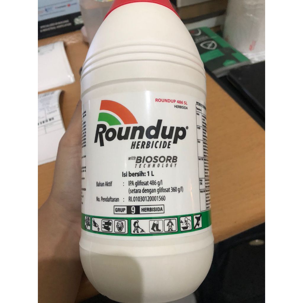 Jual Roundup 486 SL Herbisida Obat Pembasmi Rumput Liar 1 Liter ...