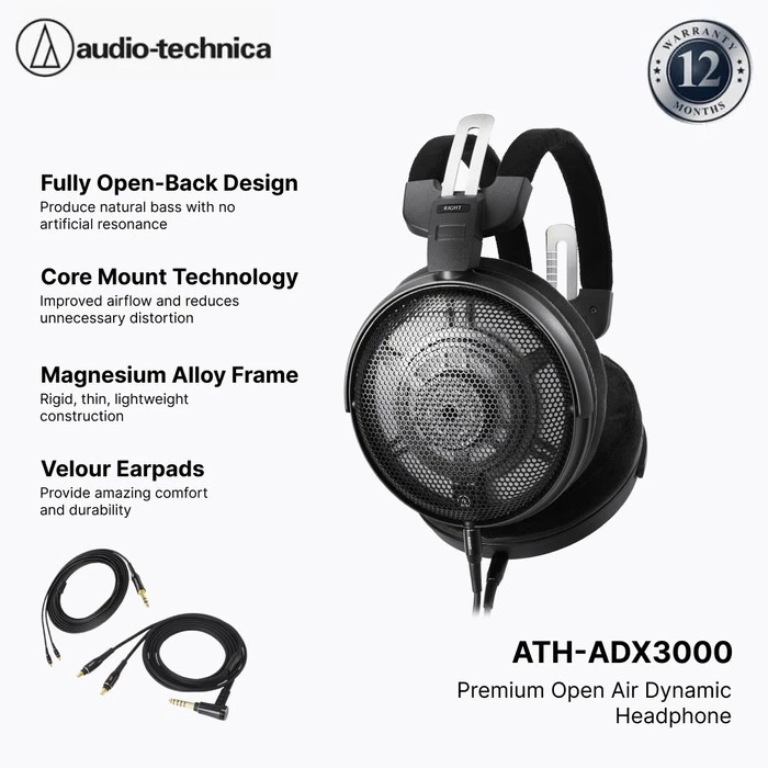 Audio-Technica ATH-ADX3000 Open-Air Dynamic Headphones