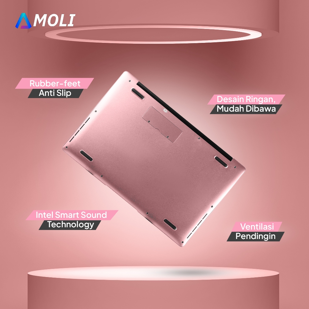 Jual AMOLI Laptop Baru Laptop Laptop 14 inch layar HD windows 11 Pink ...