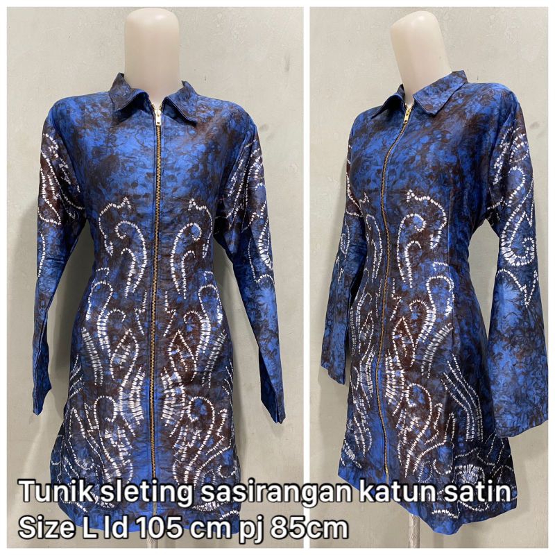 Jual pre order sasirangan tunik sleting ( photo hanya contoh model baju ...