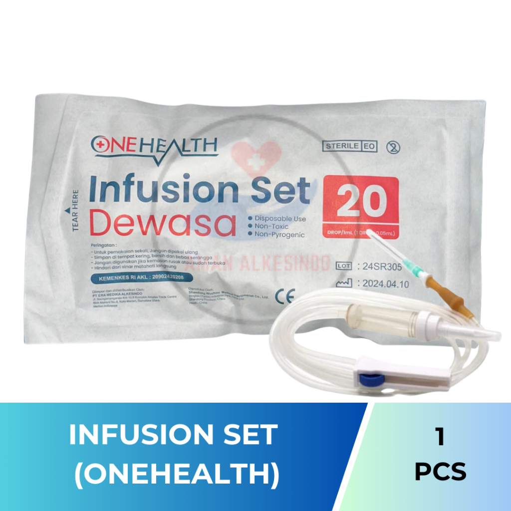 Jual Infus Set Dewasa Anak Infus Set OneHealth Selang Infus Infusion ...