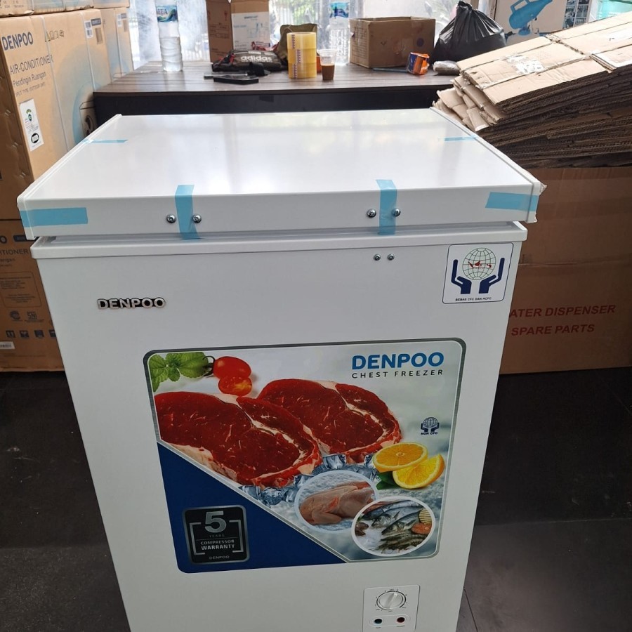 Jual DENPOO SCF 128 CG CHEST FREEZER BOX 116 LITER - FREZEER DAGING ...