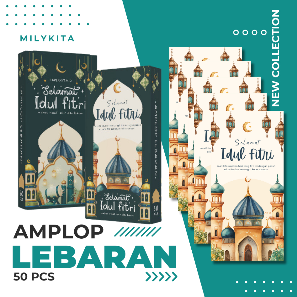 Jual Amplop Lebaran Idul Fitri Besar Premium Box Isi Pcs Angpao Motif