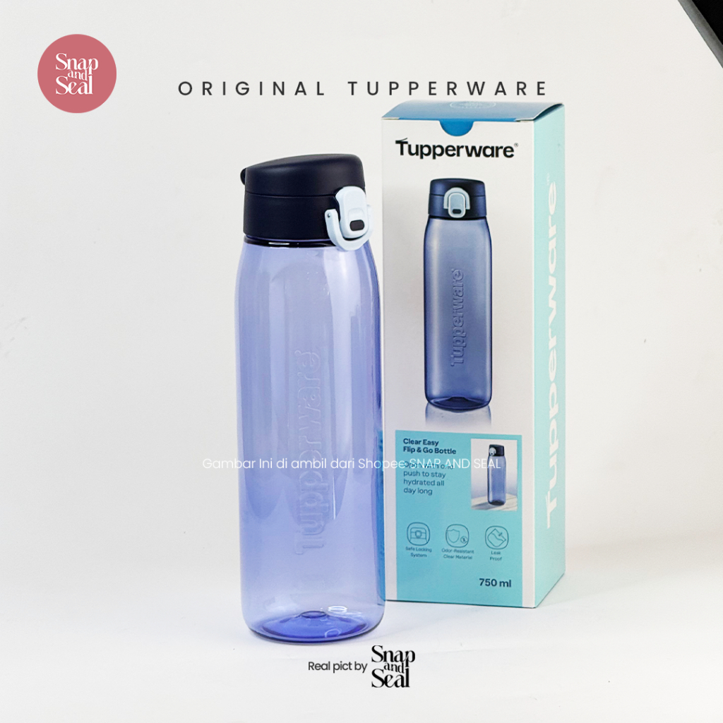 Jual Tupperware H2GO WITH EASY OPEN COVER 750ML | Shopee Indonesia