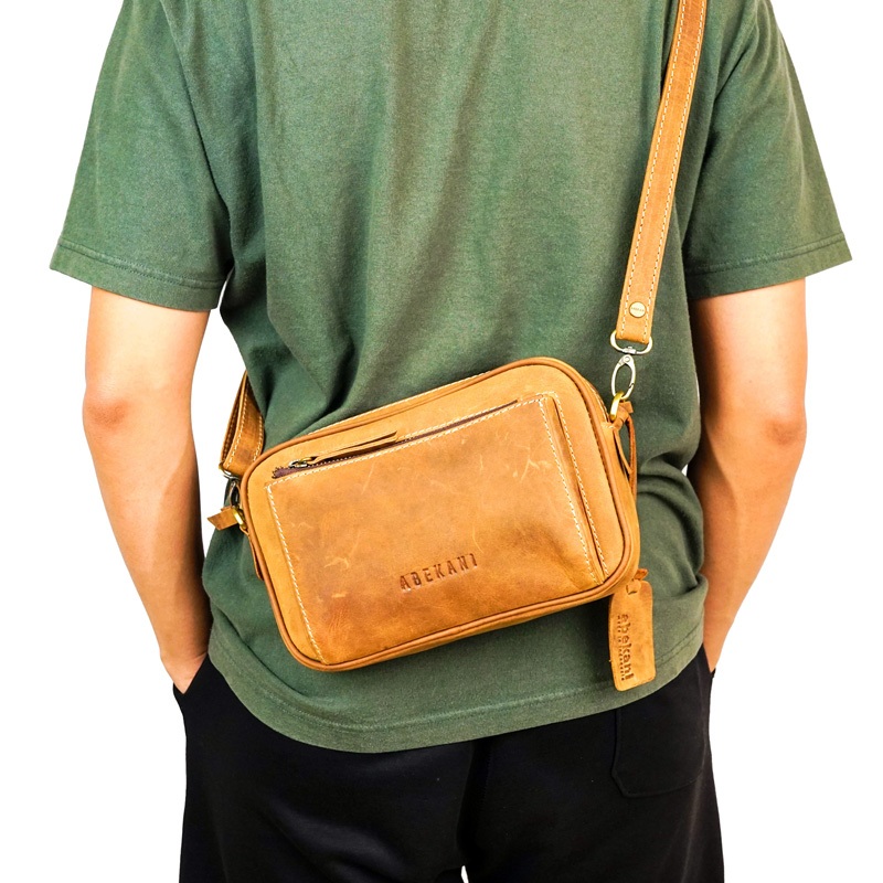Jual Tas Kulit Pria ABEKANI MINI SLING BAG LB028 Tas Selempang Pria ...