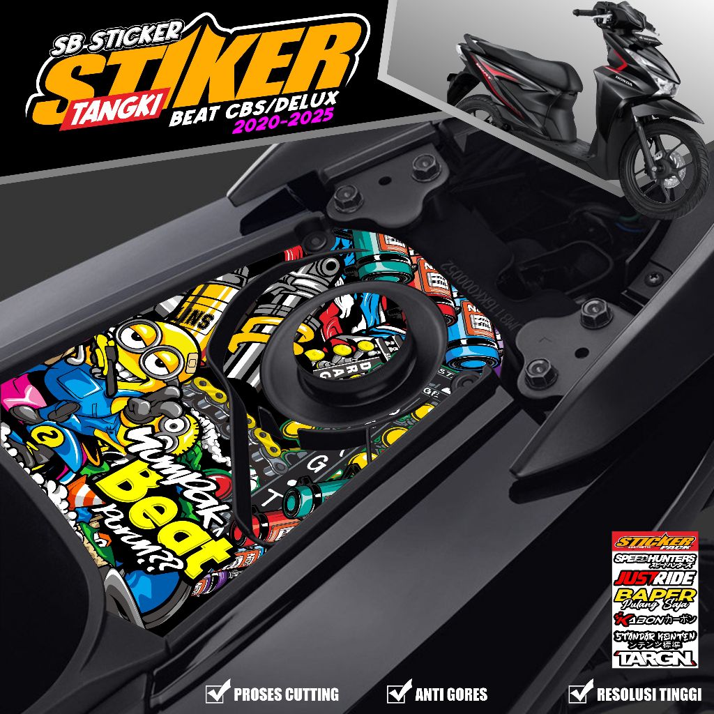 Jual SB Stiker Tangki Bensin Beat CBS Delux New 2020 2021 2022 2023 ...