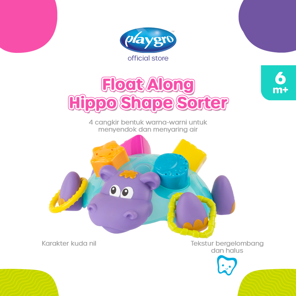 Sort N Stack Floating Hippo Playgro