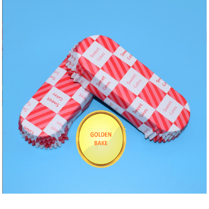 Jual GBake 50pcs paper cup roti OVAL PINK / paper cup case roti ...