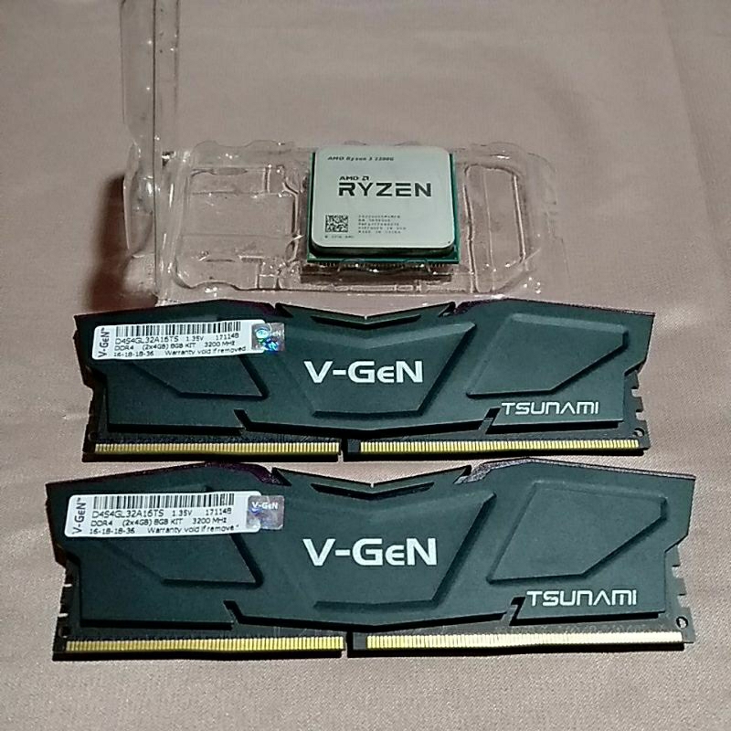 Jual Ryzen 3 2200G + RAM DDR4 VGEN Tsunami 8GB Kit 3200 | Shopee Indonesia