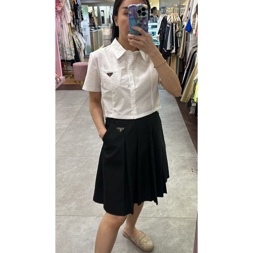 Jual Marnovahome - Lavinia Setelan Rok Mini Katun Premium dengan Kemeja ...