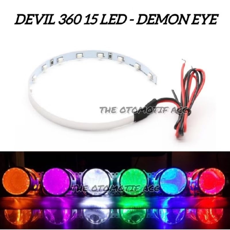 Jual LAMPU DEMON EYE BIOED 360 biled 15 led DEVIL EYE | Shopee Indonesia