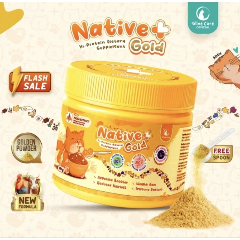 Jual OLIVE CARE NATIVE+ GOLD SUPPLEMEN KUCING | Shopee Indonesia