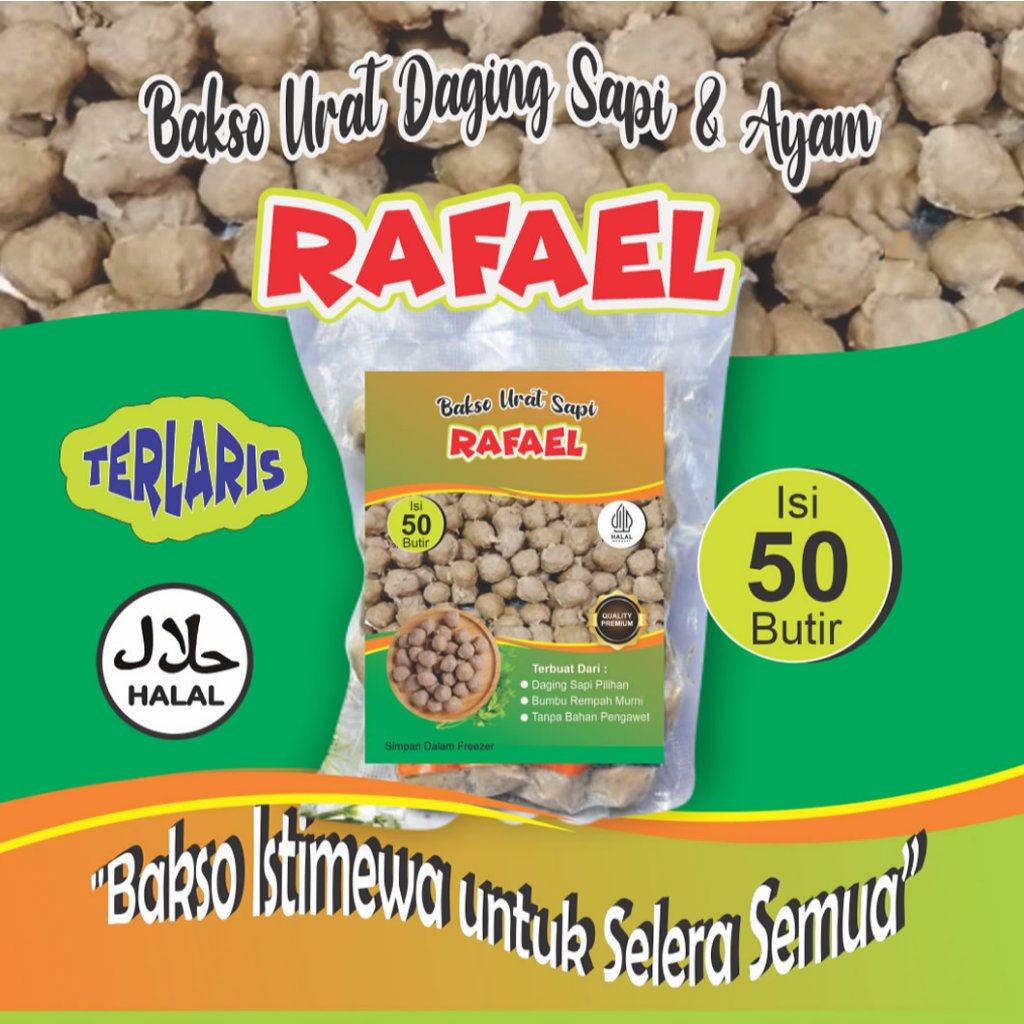 Jual bakso Daging Sapi Dan Ayam Rafael Isi 50 Butir | Shopee Indonesia